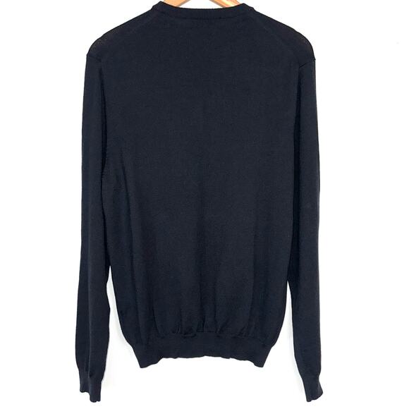SOLD 💕Brooks Brothers Extra Fine Italian Merino Wool Crew Neck Black Sweater - Picture 5 of 8